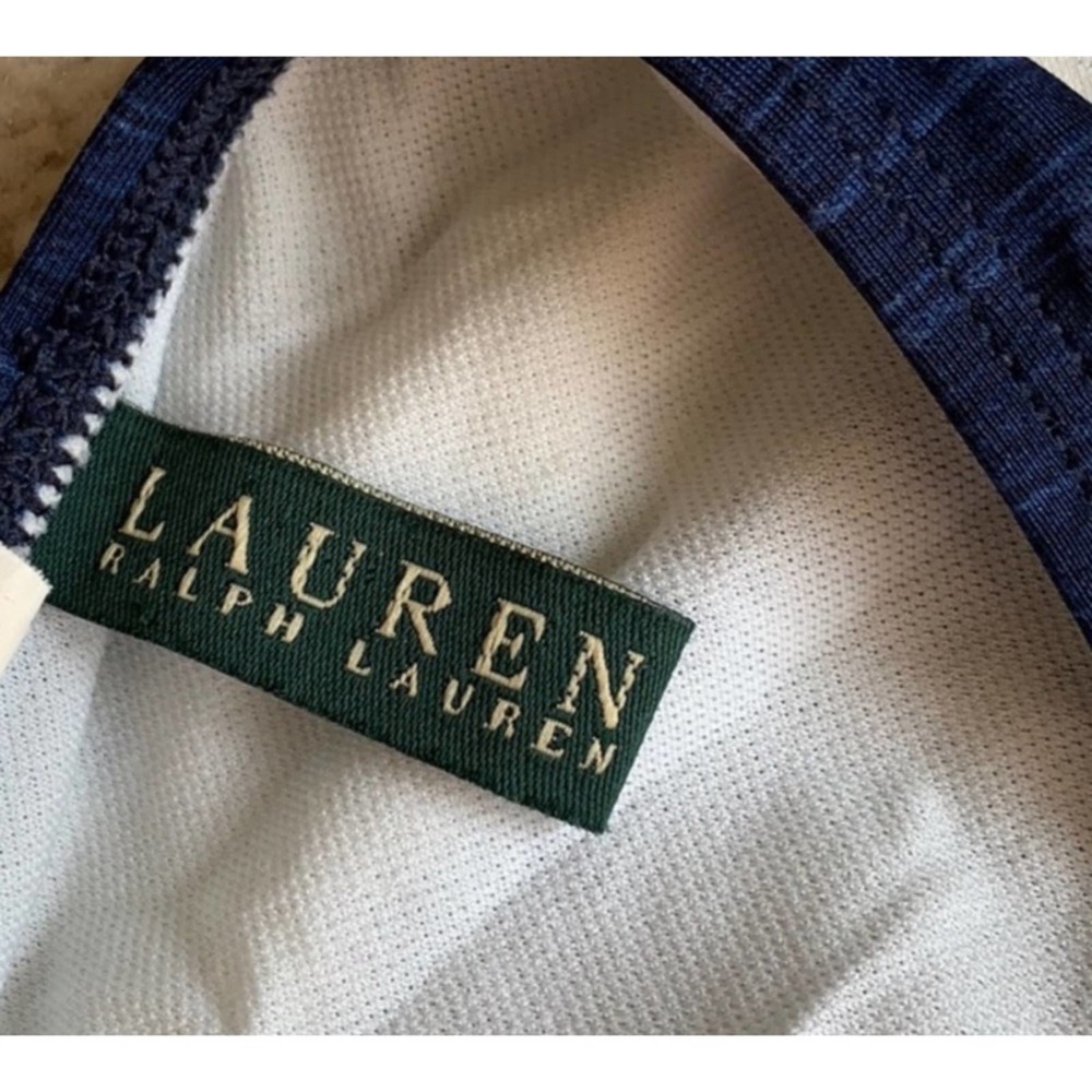 Lauren Ralph Lauren, navy/ white bikini top - Picture 6 of 6